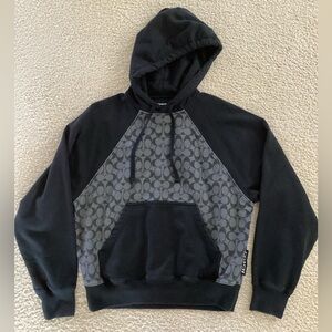 Coach Gray and Black Patterned Sweatshirt